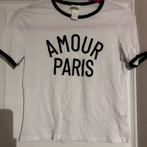 black and white baby tee